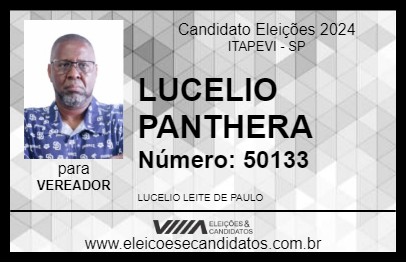 Candidato PROFESSOR LUCELIO PANTHERA 2024 - ITAPEVI - Eleições