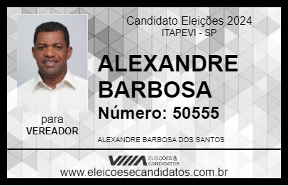 Candidato ALEXANDRE BARBOSA 2024 - ITAPEVI - Eleições