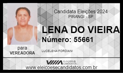 Candidato LENA DO VIEIRA 2024 - PIRANGI - Eleições