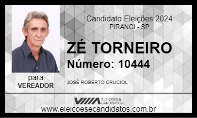 Candidato ZÉ TORNEIRO 2024 - PIRANGI - Eleições