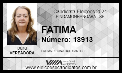 Candidato FATIMA 2024 - PINDAMONHANGABA - Eleições