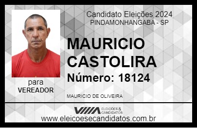 Candidato MAURICIO CASTOLIRA 2024 - PINDAMONHANGABA - Eleições