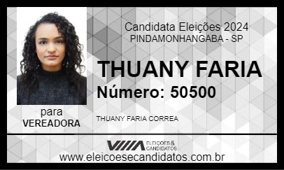 Candidato THUANY FARIA 2024 - PINDAMONHANGABA - Eleições