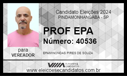 Candidato PROF EPA 2024 - PINDAMONHANGABA - Eleições