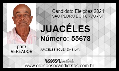 Candidato JUACÉLES 2024 - SÃO PEDRO DO TURVO - Eleições