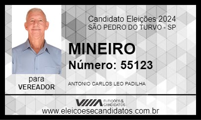 Candidato MINEIRO 2024 - SÃO PEDRO DO TURVO - Eleições