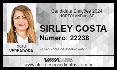 Candidato SIRLEY COSTA 2024 - HORTOLÂNDIA - Eleições