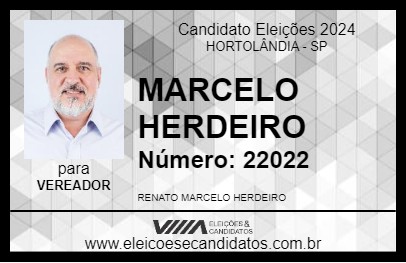 Candidato MARCELO HERDEIRO 2024 - HORTOLÂNDIA - Eleições