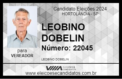 Candidato LEOBINO DOBELIN 2024 - HORTOLÂNDIA - Eleições