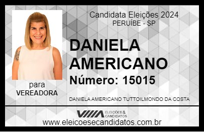 Candidato DANIELA AMERICANO 2024 - PERUÍBE - Eleições