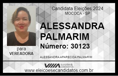 Candidato ALESSANDRA PALMARIM 2024 - MOCOCA - Eleições