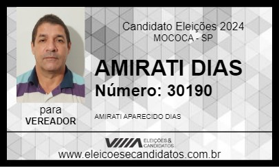 Candidato AMIRATI DIAS 2024 - MOCOCA - Eleições