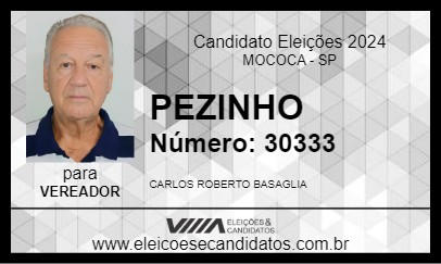 Candidato PEZINHO 2024 - MOCOCA - Eleições