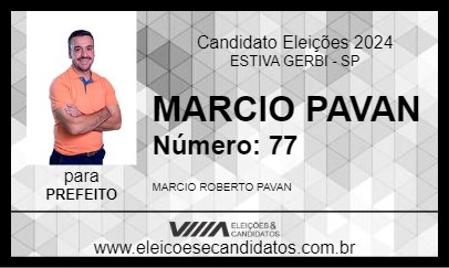 Candidato MARCIO PAVAN 2024 - ESTIVA GERBI - Eleições