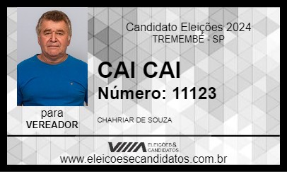 Candidato CAI CAI 2024 - TREMEMBÉ - Eleições