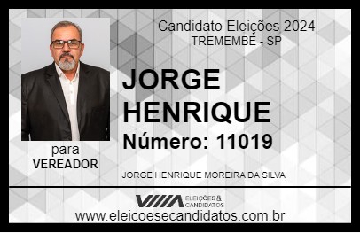 Candidato JORGE HENRIQUE 2024 - TREMEMBÉ - Eleições