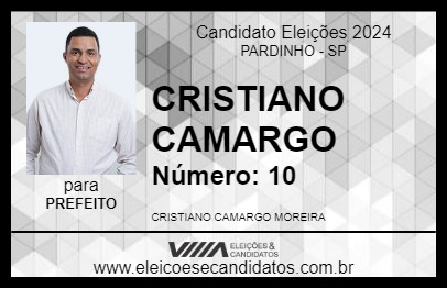 Candidato CRISTIANO CAMARGO 2024 - PARDINHO - Eleições