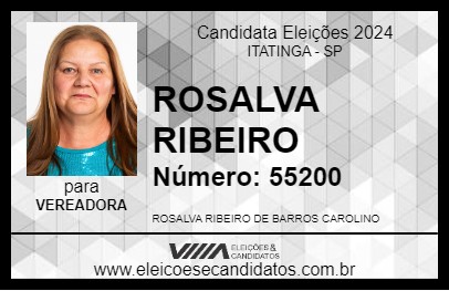 Candidato ROSALVA RIBEIRO 2024 - ITATINGA - Eleições