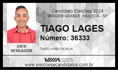 Candidato TIAGO LAGES 2024 - VARGEM GRANDE PAULISTA - Eleições