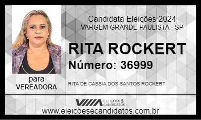 Candidato RITA ROCKERT 2024 - VARGEM GRANDE PAULISTA - Eleições