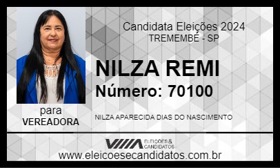 Candidato NILZA REMI 2024 - TREMEMBÉ - Eleições