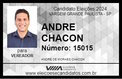 Candidato ANDRE CHACON 2024 - VARGEM GRANDE PAULISTA - Eleições