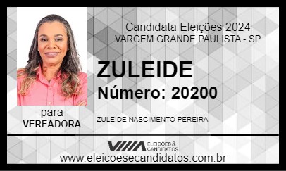 Candidato ZULEIDE 2024 - VARGEM GRANDE PAULISTA - Eleições