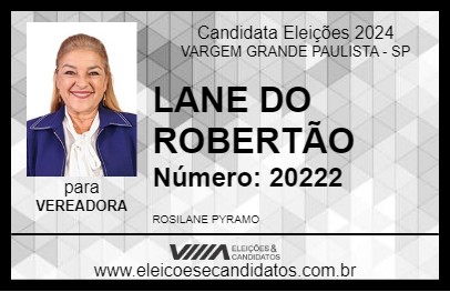 Candidato LANE DO ROBERTÃO 2024 - VARGEM GRANDE PAULISTA - Eleições