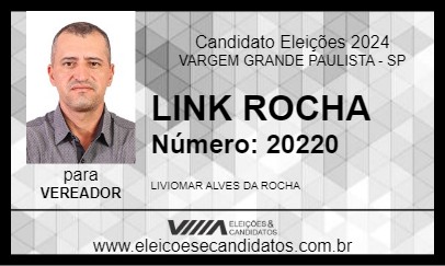 Candidato LINK ROCHA 2024 - VARGEM GRANDE PAULISTA - Eleições