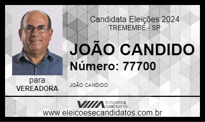 Candidato JOÃO CANDIDO 2024 - TREMEMBÉ - Eleições