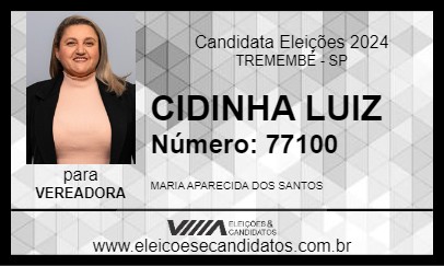 Candidato CIDINHA LUIZ 2024 - TREMEMBÉ - Eleições