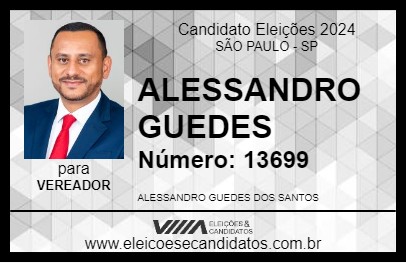 Candidato ALESSANDRO GUEDES 2024 - SÃO PAULO - Eleições