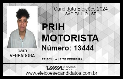 Candidato PRIH MOTORISTA 2024 - SÃO PAULO - Eleições