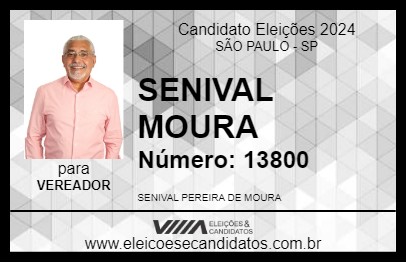 Candidato SENIVAL MOURA 2024 - SÃO PAULO - Eleições