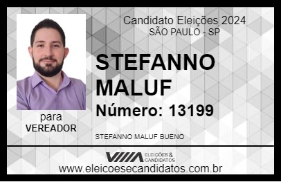 Candidato STEFANNO MALUF 2024 - SÃO PAULO - Eleições