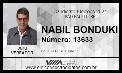 Candidato NABIL BONDUKI 2024 - SÃO PAULO - Eleições