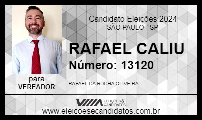 Candidato RAFAEL CALIU 2024 - SÃO PAULO - Eleições