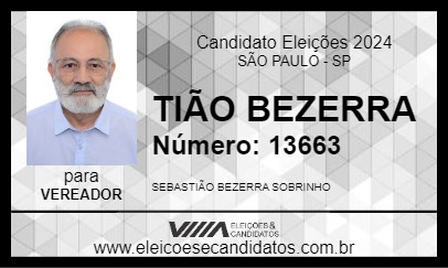 Candidato TIÃO BEZERRA 2024 - SÃO PAULO - Eleições