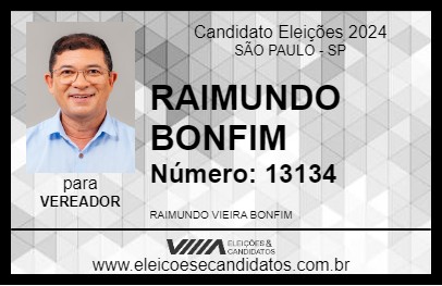 Candidato RAIMUNDO BONFIM 2024 - SÃO PAULO - Eleições