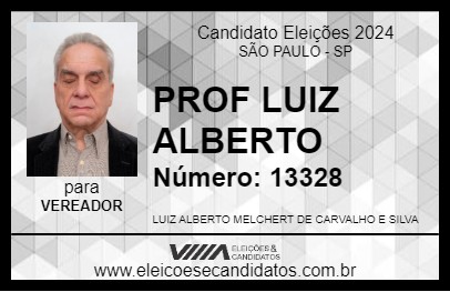 Candidato PROF LUIZ ALBERTO 2024 - SÃO PAULO - Eleições