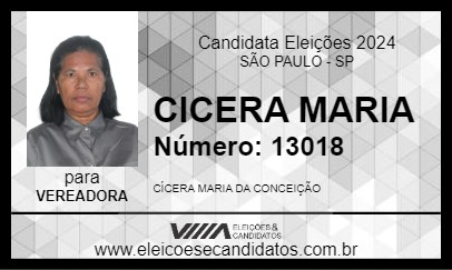 Candidato CICERA MARIA 2024 - SÃO PAULO - Eleições