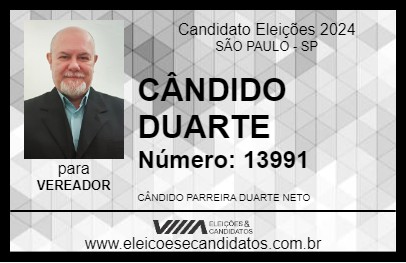 Candidato CÂNDIDO DUARTE 2024 - SÃO PAULO - Eleições