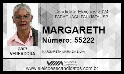 Candidato MARGARETH 2024 - PARAGUAÇU PAULISTA - Eleições