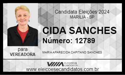 Candidato CIDA SANCHES 2024 - MARÍLIA - Eleições