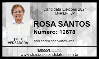 Candidato ROSA SANTOS 2024 - MARÍLIA - Eleições