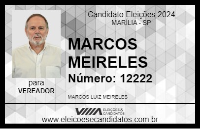 Candidato MARCOS MEIRELES 2024 - MARÍLIA - Eleições