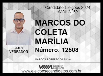 Candidato MARCOS DO COLETA MARÍLIA 2024 - MARÍLIA - Eleições