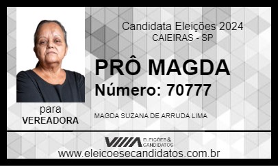 Candidato PRÔ MAGDA 2024 - CAIEIRAS - Eleições