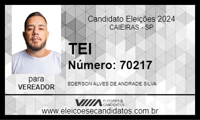 Candidato TEI 2024 - CAIEIRAS - Eleições