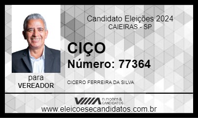 Candidato CIÇO 2024 - CAIEIRAS - Eleições